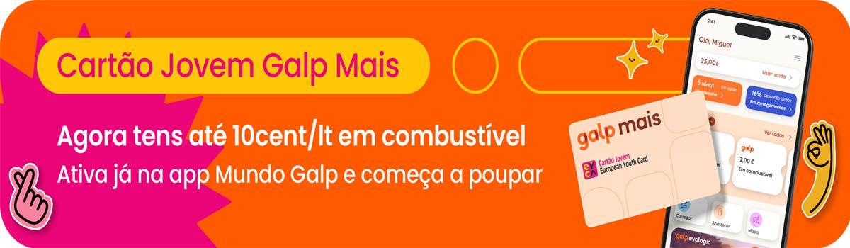 O Cartão Jovem Galp Mais digital agora dá-te desconto até 10 cent./litro